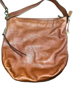 Bolso grande de cuero y gamuza marrón Fossil  Foto 1 de 4