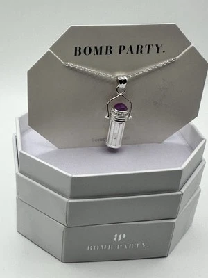 RBP 2866 You Are Stronger Than You Think genuíno lavanda quartzo prata gola Pl - Imagem 1 de 3