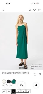 Uniqlo Crepe Jersey Bra Camisole Dress - Picture 1 of 9