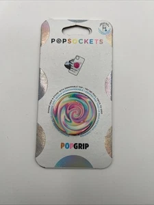 PopSockets PopGrip Phone Grip & Stand Swap Top Jawbreaker Gloss Rainbow Swirl - Photo 1 sur 3