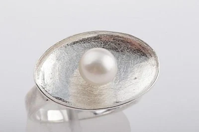 Perlen Ring 925 er Sterling Silber Akoya Größe 60 Top! * - Bild 1 von 4