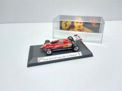 Ferrari 126 C2 F1 - 2° GP Imola 1982 #27 G. Villeneuve + Teca - 1/43 Artigianale - Immagine 1 di 4