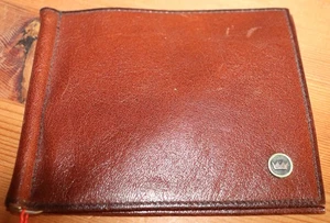 Geldscheinhalter mit Eckenschutz, Leder, braun, ca. 10 x 9 cm, Neu (106) - Bild 1 von 3