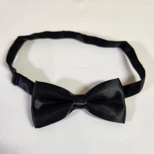 Black Neck Hook Bow Tie for Boys Special Occasions Wedding Church Holiday School - Picture 1 of 4