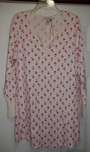NWT VICTORIA'S SECRET  Women's LS Thermal Night Gown Sleep Shirt Plus XXL White - Picture 1 of 10