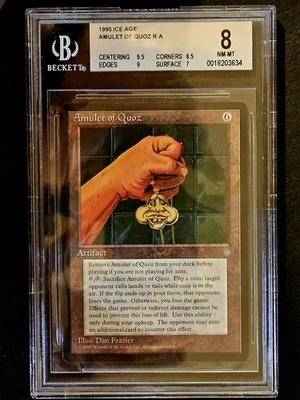 1995 Magic The Gathering MTG Ice Age Amulet of Quoz BGS 8 MINT - Image 1 of 2