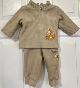 Disney Baby Tigger Pooh 2 Piece Set 3-6 Months Half Zip Sweatshirt & Pants - Picture 1 of 6