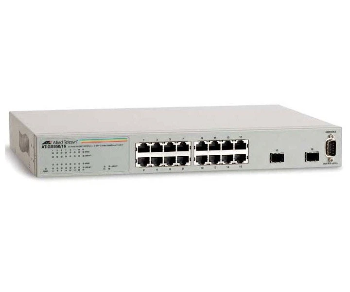 Allied Telesis AT-GS950 16 Port Gigabit WebSmart Switch - 16 x 10/100/1000Base-T - Image 1 of 1