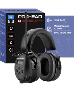 033 Verbesserter Bluetooth Gehörschutz AM FM Radio Kopfhörer, 31SNR Geräusch... - Bild 1 von 7