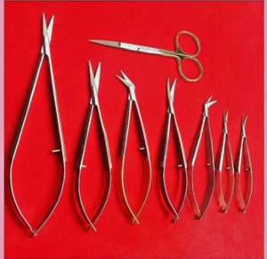 Micro Castrovijo Scissor Set German Quality Reuseable 8 PCS Surgical Instruments - Picture 1 of 6