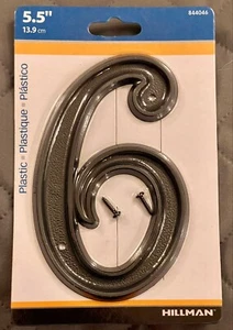 HILLMAN Plastic 5.5 in Mountable Address Identifier # SIX (6) FREE SHIPN π¦ lπ - Picture 1 of 9