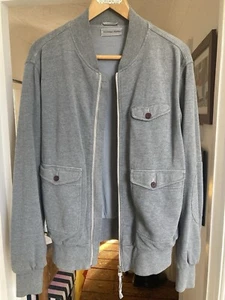 Mens UNIVERSAL WORKS Grey Double Face Cotton Bomber Jacket Sz M Exc Cond £150 RP - Picture 1 of 20