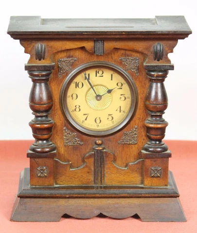 TABLE CLOCK IN WOOD. PARIS MACHINES WITH MUSIC BOX. CENTURY XIX-XX Cover