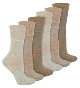 Womens Diabetic Socks Ladies Cotton Rich Non Elastic Loose Top Soft Grip UK 4-7 - Picture 1 of 6
