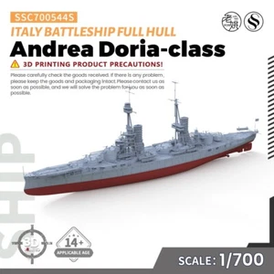 SSMODEL 1/700 Kit Modelo Militar Italia Andrea Doria-clase Acorazado CASCO COMPLETO - Imagen 1 de 4