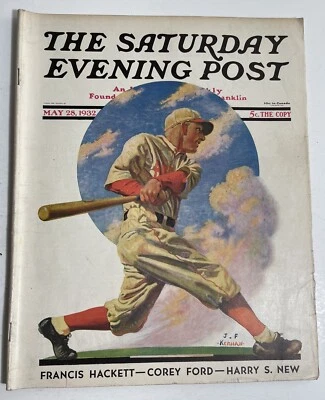 May 28 1932 Saturday Evening Post Complete VG Rare J.F. Kernan Cover Great Ads - Image 1 of 4