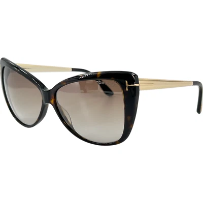 Tom Ford FT0512 Reveka Womens Plastic Sunglass 52G Dark Havana 59-12 Mirror - Image 1 of 4