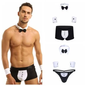 Man Waiter Tuxedo Cosplay Lingerie Suits Role Play Costume Outfit Clubwear Sexy - Picture 1 of 13