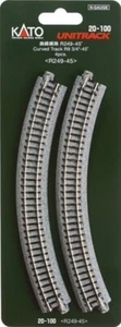 Kato 20-100 N Unitrack 9 3/4 Radius Curve Track 4pcs - Picture 1 of 1