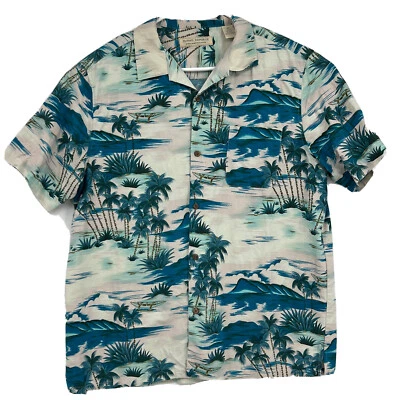 Camisa con botones de manga corta Island Republic para hombre 2XL azul hawaiano Foto 1 de 4
