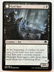 Magic The Gathering Eldritch Moon Graf Rats 91 casi nuevo/m - Imagen 1 de 2