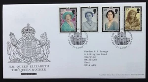 2002 Queen Mother Memoriam Set on Typed Address First Day Cover, London SW1 SHS - Picture 1 of 2