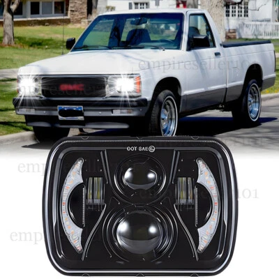 For 82-93 Chevy S10 Blazer GMC S15 7X6 Projector Halo LED Headlight Hi/Lo Beam - Image 1 of 4