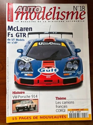 Auto Modélisme n°18 du 10/1997; Mc LAren F1 GTR/ Camions Français Corgi/ Porsche - Photo 1/2