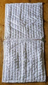 Set Of 2 Hotel Collection Quilted Euro Pillow Shams White Cotton Bedding 26" Sq. - Picture 1 of 8