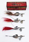 4 Al Foss Shimmy No 5 And 6 Lures In Red Box With Adam & Fig 4 Blades