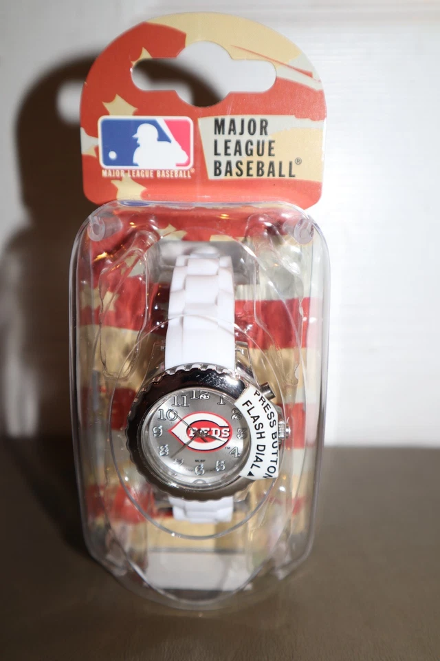 NEW - MLB Cincinnati Reds Unisex White Watch Game Time Adjustable Straps - Image 1 of 4