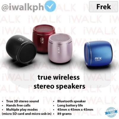 iWalk Ultra Portable Bluetooth Speaker with 3D Stereo Sound Frek SPS005