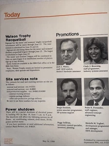 1986 IBM Newsletter Boca Raton Company Internal Document - Picture 1 of 10