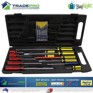 Screwdriver Set 19pc BuyRight Carry Case Magnetic Phillips Flat Precision5528062 - Picture 1 of 8