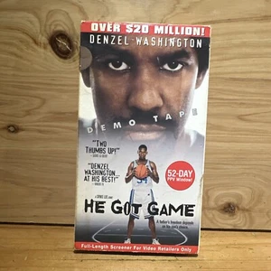 He Got Game (VHS, 1998) DEMO * Buy Two Get One Free - Bundle Shipping - Foto 1 di 2
