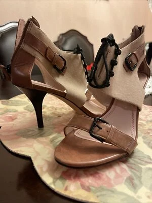 Sandalias de lona de cuero Plenty by Tracy Reese Lanier talla 40 EE. UU. talla 9-9,5  Foto 1 de 4