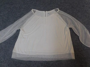 American Eagle Womens Blouse Large White Pullover - Picture 1 of 14