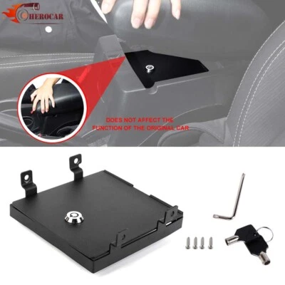 Locking Storage Center Console Safe Box Armrest For Jeep Wrangler JK 2011-2018 Foto 1 de 4