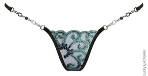 LUCKY CHEEKS Luxury V-String JADE GIRL - LC319JG - Picture 1 of 6