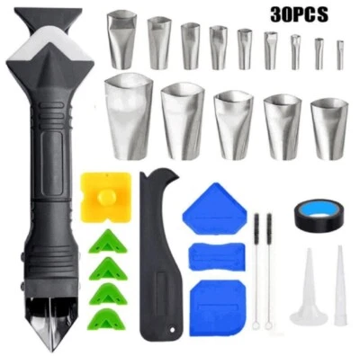 30 Pcs Caulking Finisher Nozzle Set – Sealant Applicator Tool for Bath & Kitchen - Image 1 of 4
