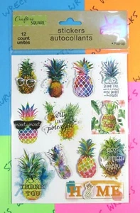 Paquete de pegatinas de piñas emergentes cuadradas Crafter's - Imagen 1 de 3