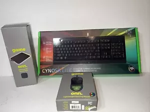 Onn Lightweight LED Programmable Gaming Mouse & Mouse pad & Razer Lite Keyboard - Picture 1 of 12