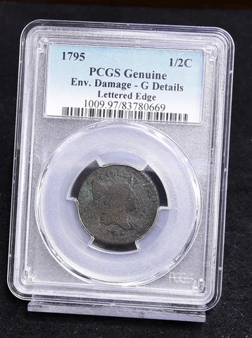 1795 Half Cent - Lettered Edge - PCGS Good Details (#42693) Cover