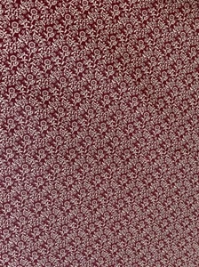 Circa 1800's Little Flowers Tan & Burgundy 100% cotton Fabric per yd Calico - Picture 1 of 3
