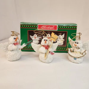 House of Lloyd Pupazzi di Neve Angelo Ornamenti Natale Giro del Mondo 1995 Set di 3 - Foto 1 di 18