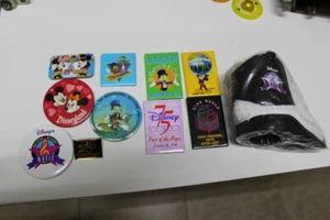 Walt Disney WDW Lot of 10 Late 1990s Pins Buttons and koozie - Picture 1 of 6
