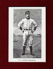 ARLIE LATHAM, Chicago Pirates PL | 1890 Harpers Weekly woodcut TCMA 1973 Reprint