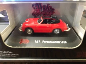 1/87 HO SCALE DIECAST 1959 RED PORSCHE CONVERTABLE - Picture 1 of 4