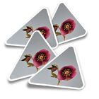 4x Triangle Stickers - Hellebore Flower Orchid Tropical #21678