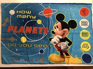 Disney Topolino Space Rocket 3 pz set biancheria da letto culla cuscino lenzuola piatte - Foto 1 di 4